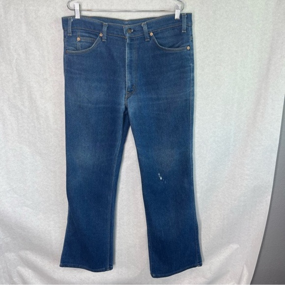 Vtg Levis 515 Jeans 80s Maroon Tab 36x32 Rare Talon USA - Picture 1 of 10
